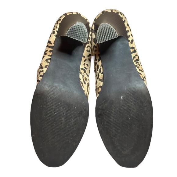 AJ Valenci Leopard Print Leather Heeled Ankle Booties - Picture 5 of 8